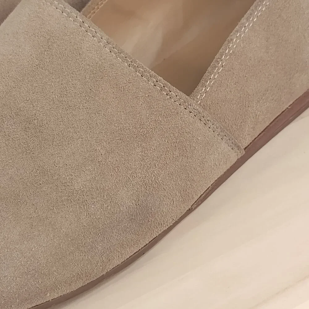 Franco Sarto Glow Beige Tan Suede Flats Women US 11M